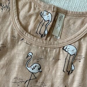 Rylee + Cru Layla flamingo print dress size 8-9 in excellent condition